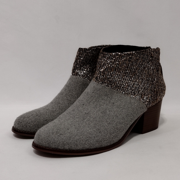 Toms Shoes - Toms Wool Blend Chelsea Boots Women's 11 Gray Boho Retro 90s Y2K Casual